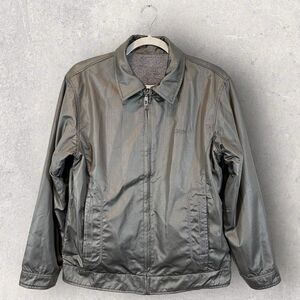 Boss Gray Reversible Jacket Full Zip Front with Pockets Men’s Size XL